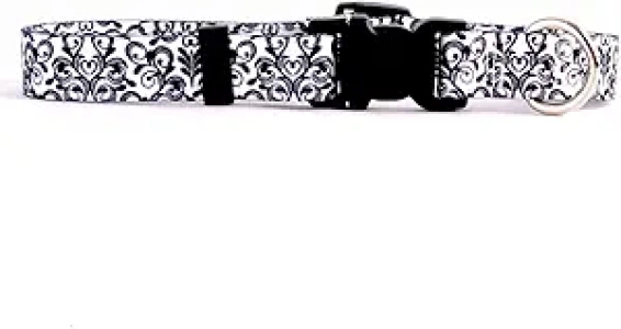 Yellow Dog Design Art Inspired Standard Line Dog Collar, Damask, Cat 8