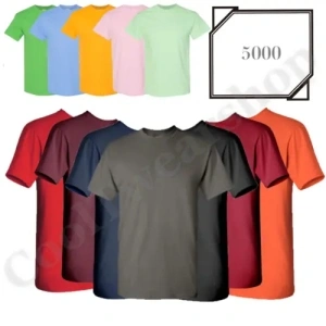 NEW Gildan Men's Heavy Cotton Plain Crew Neck Short Sleeves T-Shirt 5000