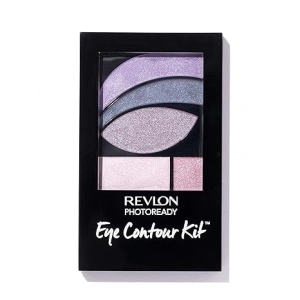 REVLON PhotoReady Eye Contour Kit, Eyeshadow Palette with 5 Wet/Dry Shades & Double-Ended Brush Applicator, Watercolors (520), 0.1oz