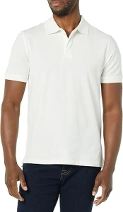 Amazon Aware Men's Lightweight Cotton Pique Short Sleeve Polo Shirt