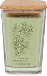 Yankee Candle Energizing Grapefruit & Rosemary Well Living Collection Large Square Candle, 19.5 oz.