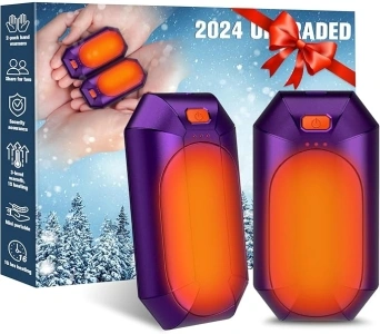 2 Pack Hand Warmers Rechargeable, Electric Hand Warmer Reusable, USB Handwarmers,Outdoor/Indoor/Golf/Camping/Hunting/Pain Relief/Watch Football/Baseball/Warm Gifts for Men Women Kid Birthday Christmas