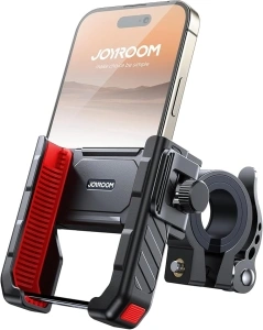 JOYROOM Motorcycle Bike Phone Mount Holder - Bicycle Handlebar Cell Phone Mount - Stroller Scooter Phone Clip for iPhone Samsung Galaxy 4.7''-7'' Smartphones