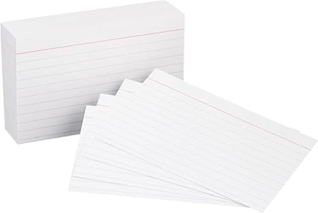 Amazon Basics Heavy Weight Ruled Lined Index Cards, White, 3x5 Inch Card, 100-Count