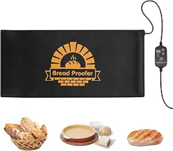 Bread Proofer Warming Mat - Sourdough Warming Mat Sourdough Dough Proofer for Fermenting with Thermostat Control Adjustable Temperature 59°F - 140°F (Oblong)