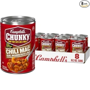 Campbell's Chunky Soup, Chili Mac, 16.3 Oz Can (Case of 8)