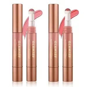 Blush Stick,Liquid Blush Stick,Silky Smooth Creamy Formula,Lightweight Blendable Blush Rouge Stick,Naturally Sculpted Look Professional Beauty Makeup Blush (01/02)