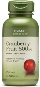 GNC Herbal Plus Whole Herb Cranberry 500mg 100 Capsules