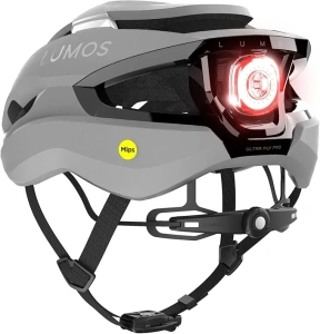 Lumos Ultra Fly Pro - Road Bike Helmet with Light | Lumos Firefly Compatible | Built-in Sunglasses Port | Custom-Made Fit System for Adult Men & Women | Bicycle Cycling Accessories