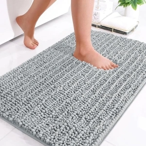Arotive Luxury Chenille Bathroom Rug Mat, Extra Soft Thick Absorbent Shaggy Bath Rugs, Non-Slip Machine Wash Dry Plush Bath Mats for Bathroom, Shower, and Tub (24
