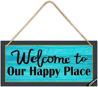 Welcome To Our Place Hanging Wood Sign, Welcome Wooden Signs