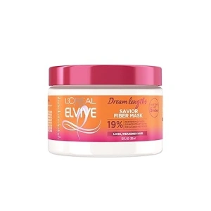 L'Oreal Paris Elvive Dream Lengths Savior Fiber Hair Mask with Collagen Peptides Concentrate to Revive and Restore, 3 Min Hair Treatment Formula, 12 Fl Oz