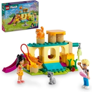 LEGO Friends Cat Playground Adventure, Animal Toy with Figures, Gift Set Idea for Kids, Girls and Boys 5 Years and Up, Pretend Play with Mini-Doll Characters Olly and Liann, 42612