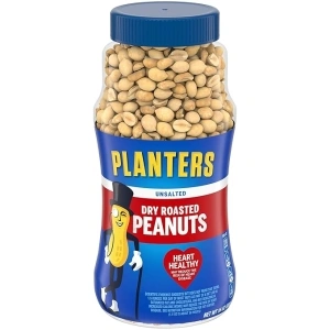 Planters Unsalted Dry Roasted Peanuts (16 oz Jar)