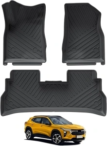 SMABEE Fit for 2024 2025 Chevy Trax Floor Mats TPE All Weather Floor Liners for Chevrolet Chevy Trax 2024 2025 Accessories Interior 1st & 2nd Row Car Mats Waterproof Anti-Slip Protection