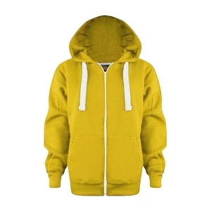 TOWED22 Zip up Hoodie Kids Hooded Sweatshirts for Boys Girls Toddlers Hooded Full Zipper Jacket Shirt(Yellow,11-12 Y)