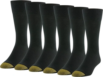 GOLDTOE Men's Cambridge Crew Socks, 6-Pairs