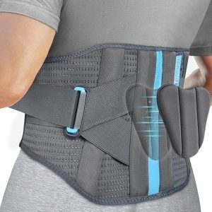 Back Brace For Lower Back Pain With Lumbar Pad, Back Support Brace For Men And Women With Dual Adjustable Straps, Back Brace For Lifting At Work For Herniated Disc, Sciatica, Scoliosis（S/M Fits 23.5