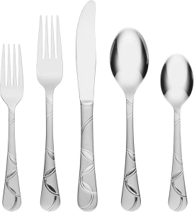 Cambridge Felicity Sand Piece Flatware Set, 20 Count, No Color