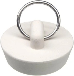 Danco 35976B 1-1/4-Inch Rubber Drain Stopper, White, 1 per Bag