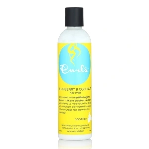 Curls Blueberry Bliss Blueberry & Coconut Hair Milk - Leave In Conditioner and Styler - Mositurizing & Nourishing - For Curly, Natural, and Coily Hair - 8 Fl Oz