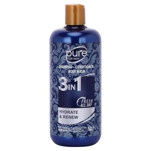 3-in-1 Men's Shower Gel: Shampoo, Conditioner, Body, Hair & Face Wash - Paraben & Sulfate Free, Keeps You Fresh All Day!