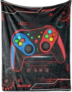 Gaming Blanket Boys Girls Gamer Blankets Boys at WorkTravel Soft Gamer Blanket Fleece Cozy Video GameBlankets Gifts for The Ultimate Gamer for Kids Teens SonHusbands Men Boyfriends