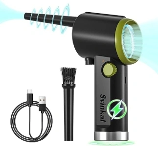 Compressed air Duster Electric, Computer air Blower Gun, air Blower for Computer Keyboard, Cordless air Duster, for Cleaning Camera Toys Greenery Computer Keyboard, etc(Brushless Motor)