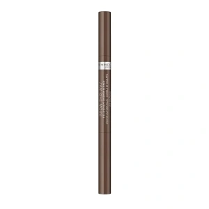 Rimmel Brow This Way Fill & Sculpt Eyebrow Definer, 002 Medium Brown, Double Ended Brow Pencil, Defines & Sculpts Brows, Lasts All Day, Vegan Formula, 0.01 oz