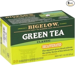 Bigelow Tea Classic Green Tea, Decaffeinated Tea, Decaf Green Tea, Count Box (Pack of 6), 120 Total Tea Bags