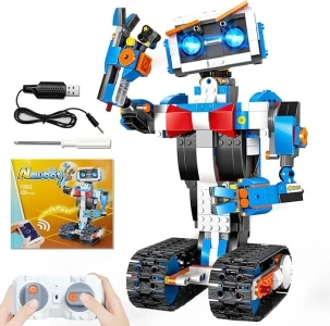 OKK Robot Building Toys for Boys, STEM Projects for Kids Ages 8-12, Remote & APP Controlled Engineering Learning Educational Coding DIY Building Kit Rechargeable Robot Toy Gifts for Girls (635 Pieces)