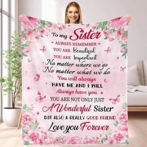 Sister Gifts for Sister Gifts for Sisters, Brother Gifts for Sister, Sister Blanket Brother Birthday Gifts for Sister, Best Gift Ideas Birthday Gifts Thanksgiving Gifts 50