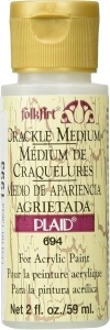 FolkArt Medium (2-Ounce), 694 Crackle, White