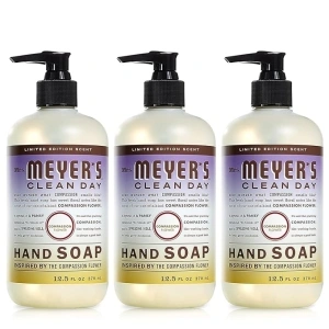 MRS. MEYER'S CLEAN DAY Hand Soap, Made with Essential Oils, Biodegradable Formula, Compassion Flower, 12.5 fl. oz - Pack Of 3