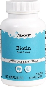 Vitacost Biotin - 5000 mcg - 120 Capsules