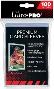 Ultra Pro - Premium Clear 100ct. Card Sleeves to Protect Sports Cards, Baseball / Football Cards, and Collectible Cards, Standard Size