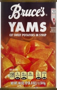 Bruce's Yams Cut Sweet Potatoes in Syrup, 40 Oz