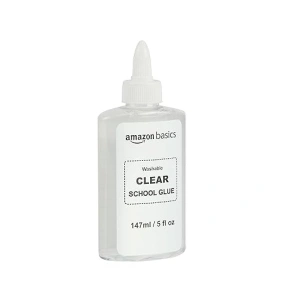 Amazon Basics Washable Liquid School Glue, 5 fl.oz Bottle, 147ml,1-Pack, Clear