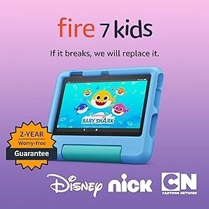 Amazon Fire 7 Kids tablet, ages 3-7. Top-selling 7