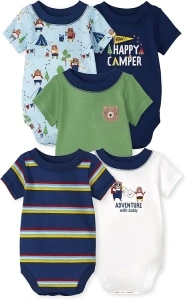 The Children's Place unisex-baby And Newborn Short Sleeve Cotton Variety Pack Bodysuits