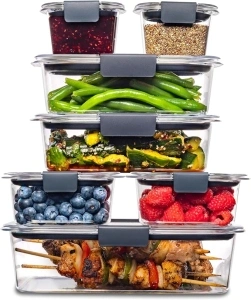 Rubbermaid Brilliance BPA Free Food Storage Containers with Lids