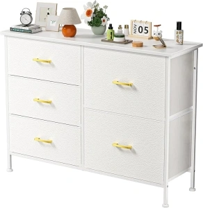 Dresser for Bedroom with 5 Drawers, Dresser TV Stand for 45