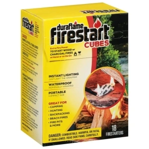 Duraflame Firestart Cubes 18-Ct Fire Starters for Wood or Charcoal Fires