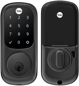 Yale Assure Lock Deadbolt, Black Suede Digital Touchscreen Non-Connected Keypad with Backup Key for Front or Back Entry Door, YRD226-NR-BSP