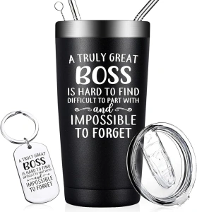 Boss Gifts for Men - A Truly Great Boss Is Hard to Find - Boss Day Gifts - Retirement, Appreciation, Christmas for Boss, Employees, Leader, Woman - Boss Tumbler 20oz