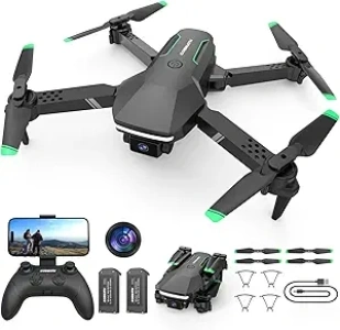 Mini Drone with Camera for Kids Beginners - Foldable Remote Control Helicopter Toys Gifts for Boys Girls, 1080P HD FPV RC Quadcopter with Gesture Selfie, Altitude Hold, 3 Speed Mode, 2 Batteries