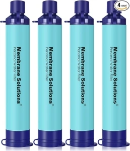 Membrane Solutions Straw Water Filter, Survival Filtration Portable Gear, Emergency Preparedness, Supply for Drinking Hiking Camping Travel Hunting Fishing Team Family Outing