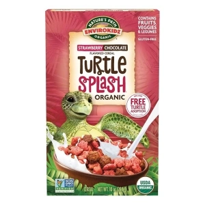 Turtle Splash Organic Strawberry Chocolate Cereal, 10 Ounce, EnviroKidz by Nature's Path