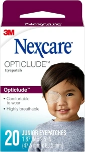 Nexcare Opticlude Orthoptic Eye Patch 1537, Junior, 2.44 in x 1.81 in, 20 Patches