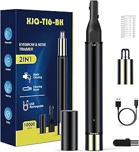 Nose Hair Trimmer for Men Women,Eyebrow & Nose Hair Trimmer with Powerful Motor and Dual-Edge Blades for Ear & Beard Easy Cleansing